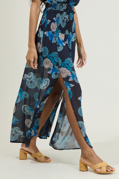Estelle Shell Smocked Maxi Skirt