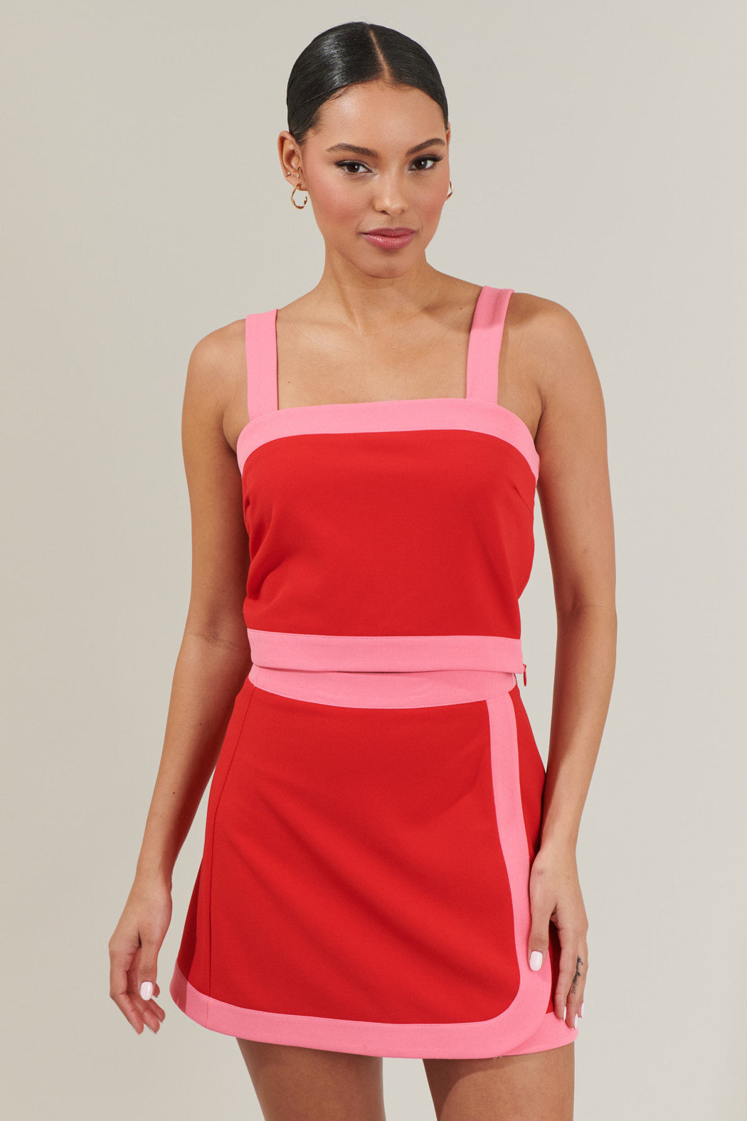 Addilyn Color Block Crop Top