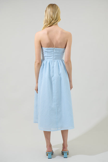 Cary Chest Bow Midi Dress