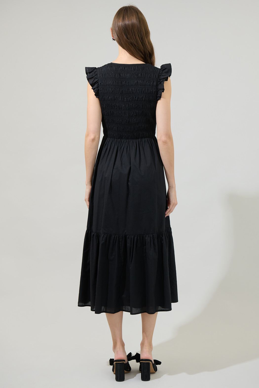 Angie Smocked Tiered Midi Dress