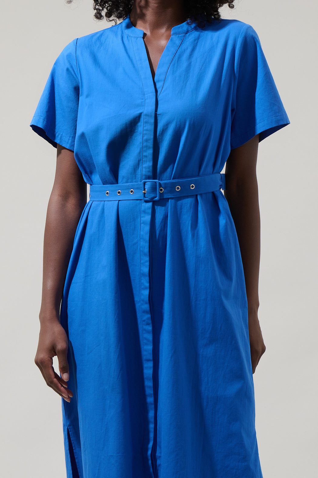Amira Button Front Midi Dress