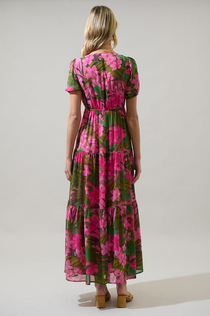 Dandi Floral Monaco Long Tiered Maxi Dress