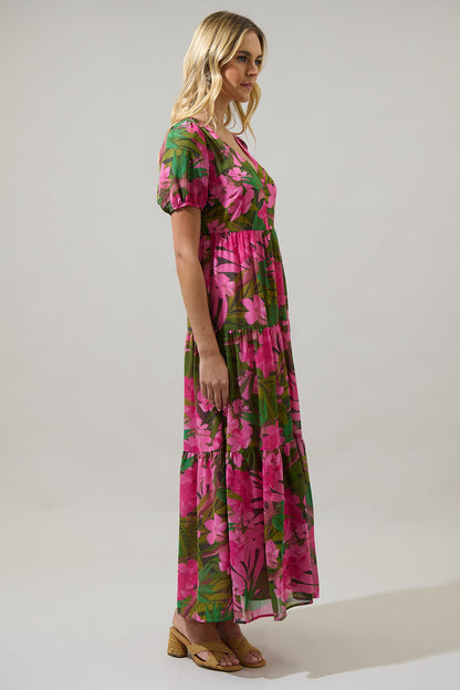 Dandi Floral Monaco Long Tiered Maxi Dress
