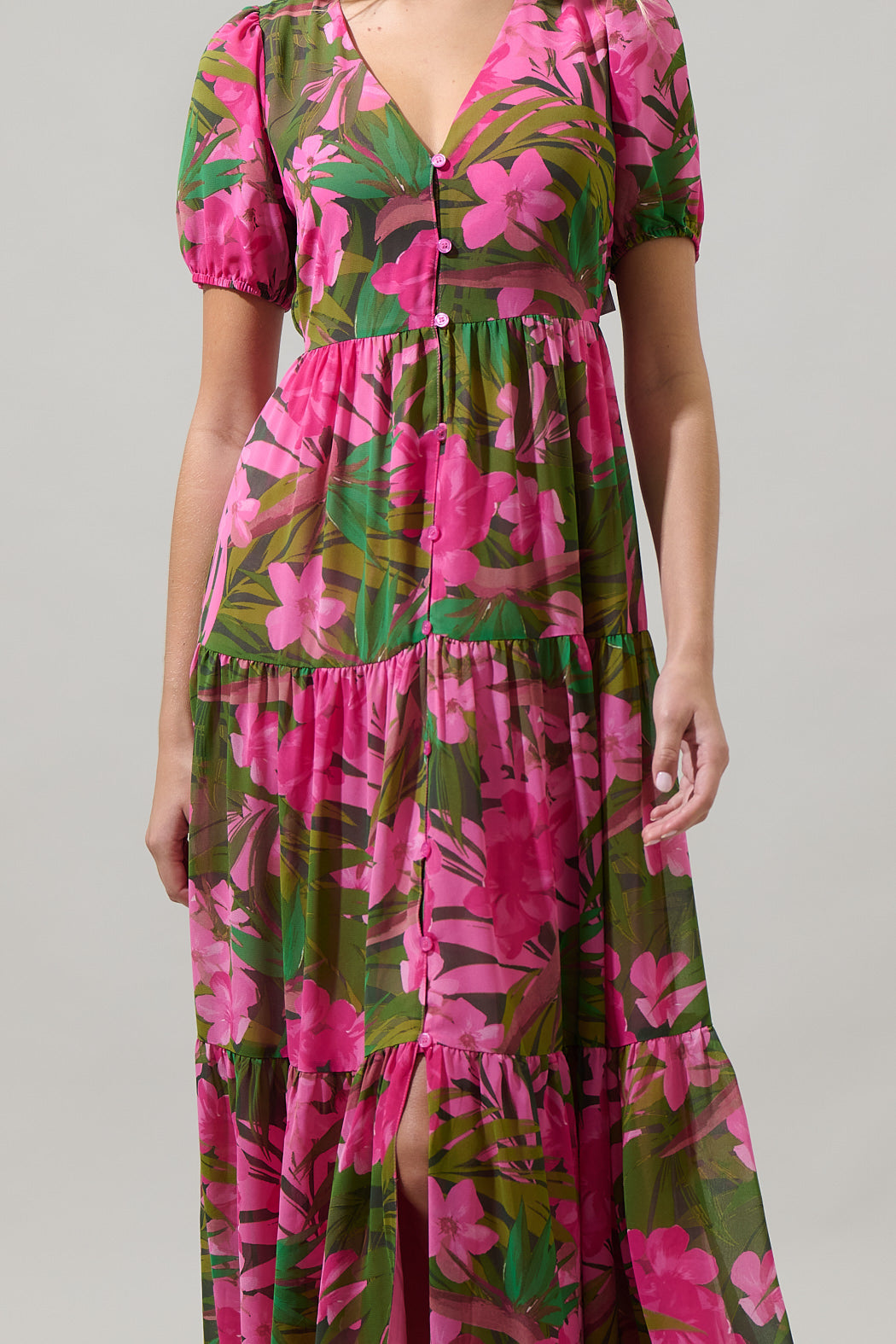 Dandi Floral Monaco Long Tiered Maxi Dress