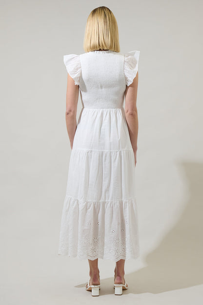 Aleah Sunfire Tiered Midi Dress