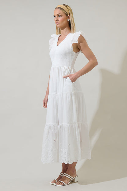 Aleah Sunfire Tiered Midi Dress