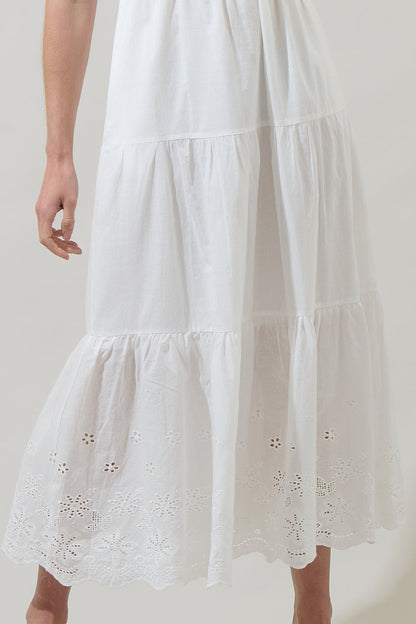 Aleah Sunfire Tiered Midi Dress