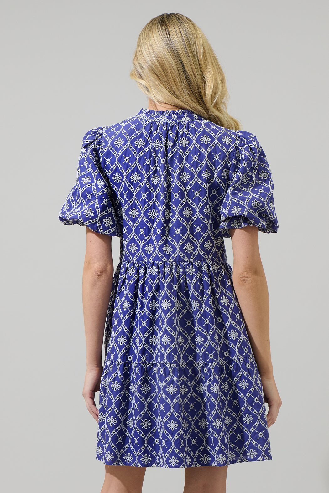 Darbie Jacey Babydoll Eyelet Mini Dress
