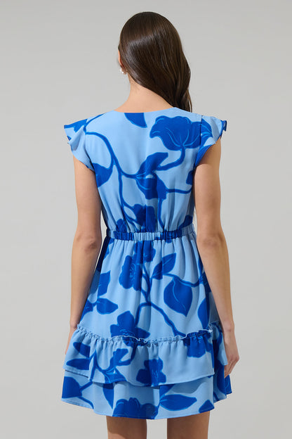 Ariya Garden Tiered Ruffle Mini Dress
