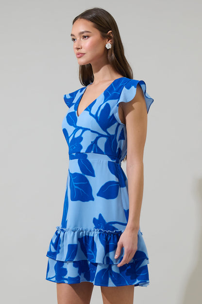 Ariya Garden Tiered Ruffle Mini Dress