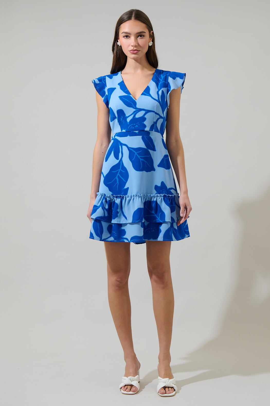 Ariya Garden Tiered Ruffle Mini Dress