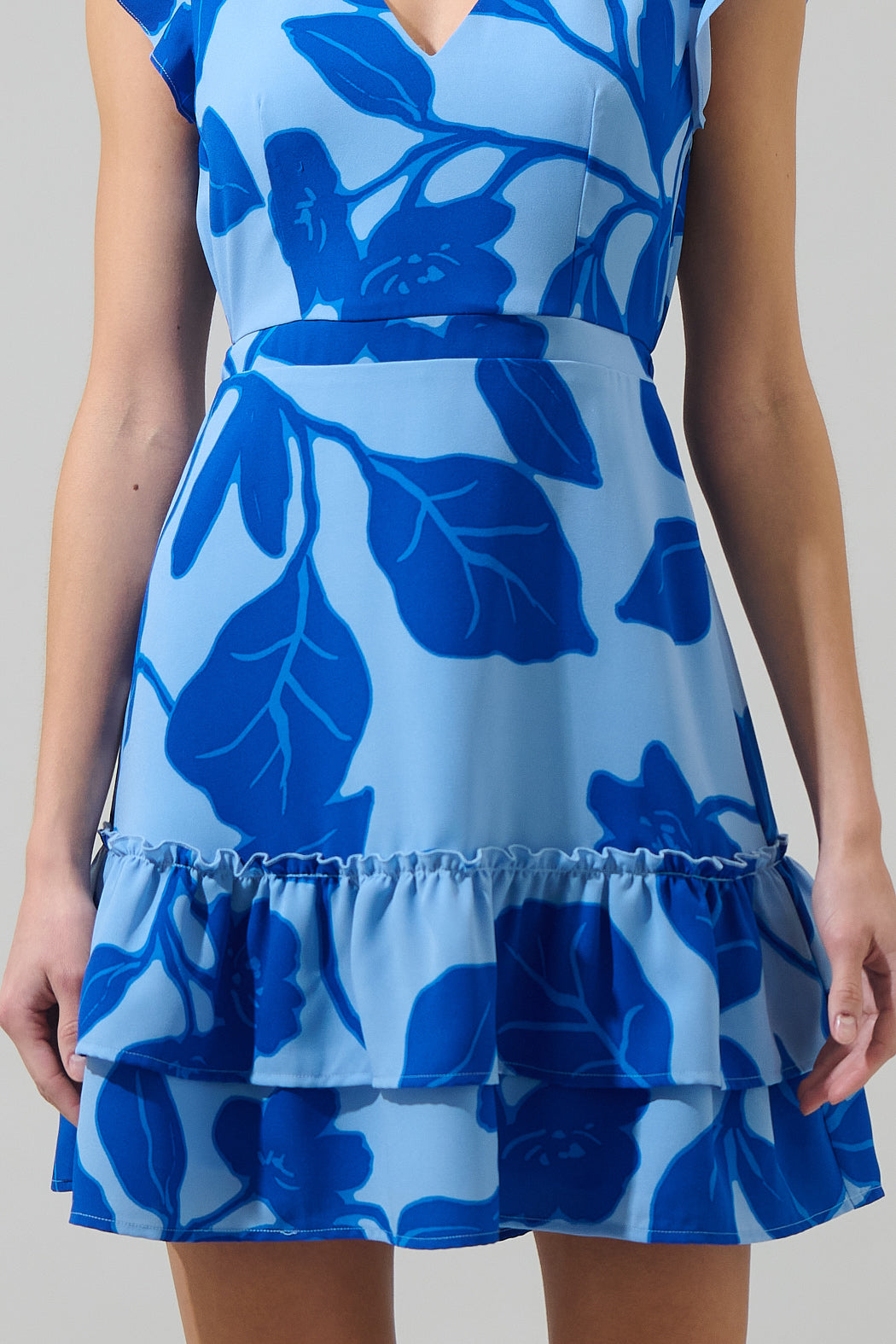 Ariya Garden Tiered Ruffle Mini Dress