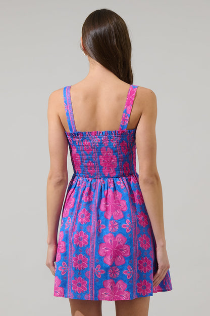 Bethel Floral Shelm Smocked Mini Dress