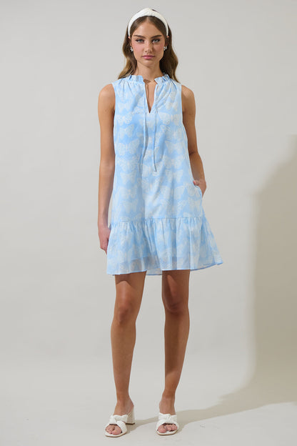 Aubry Butterfly Berity Sleeveless Mini Dress