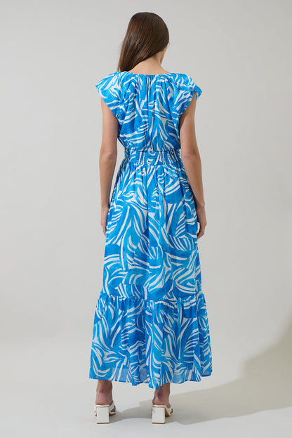 Canton Tropics Mecily Smocked Maxi Dress