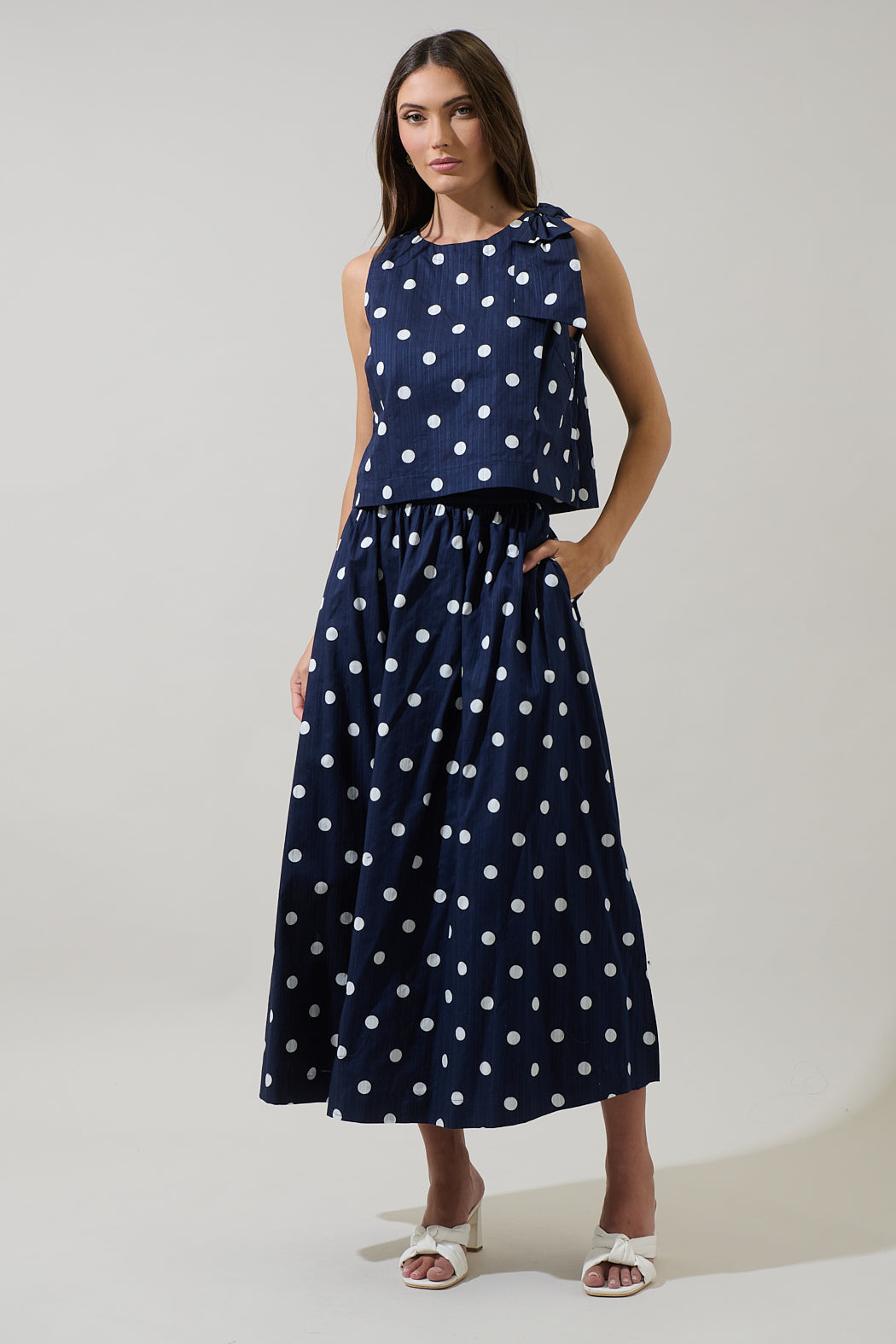 Caryn Polka Dot Maxi Skirt