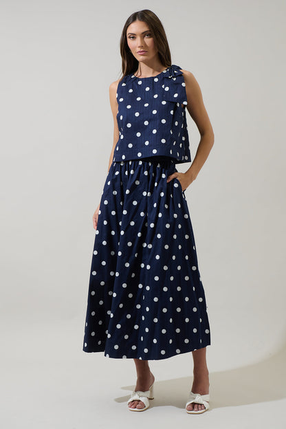 Caryn Polka Dot Maxi Skirt