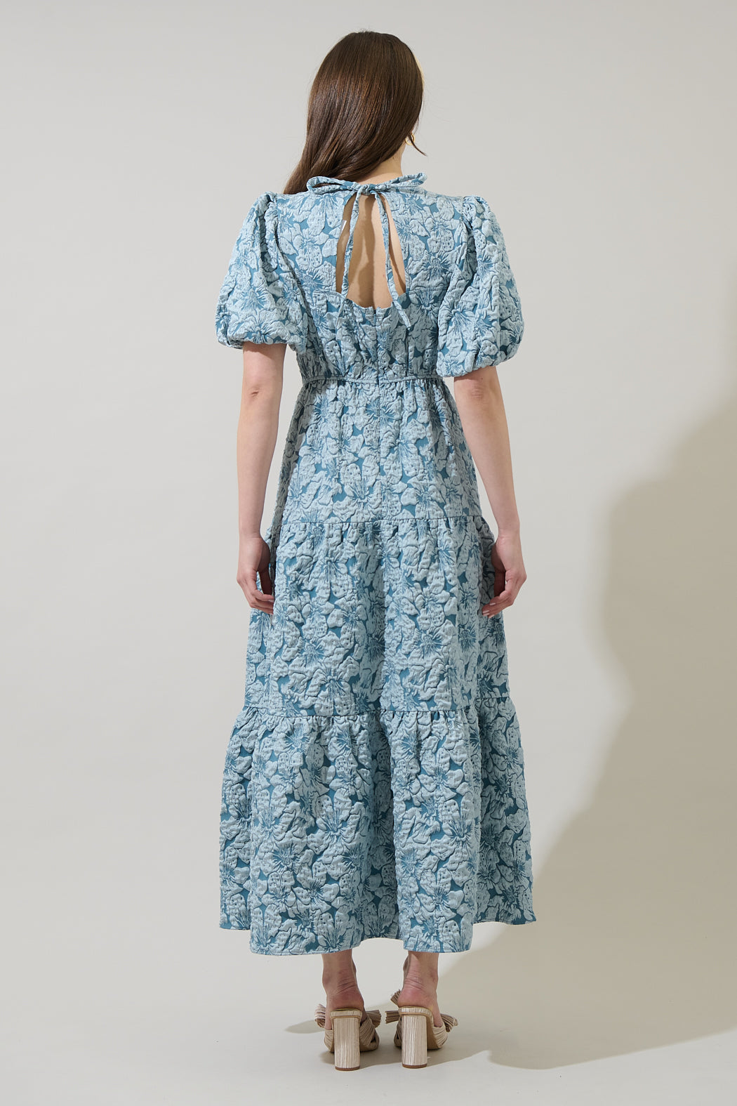 Arielle Jacquard Maxi Tiered Dress
