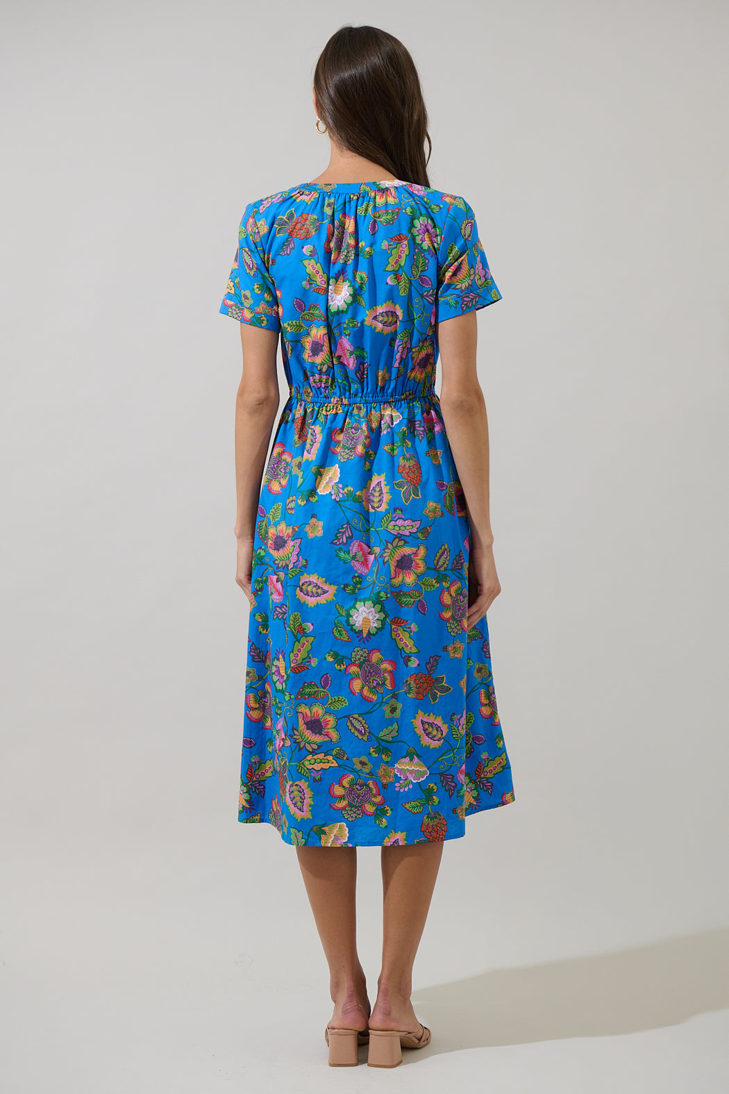 Anabelle Floral Fatima Ruffle Midi Dress