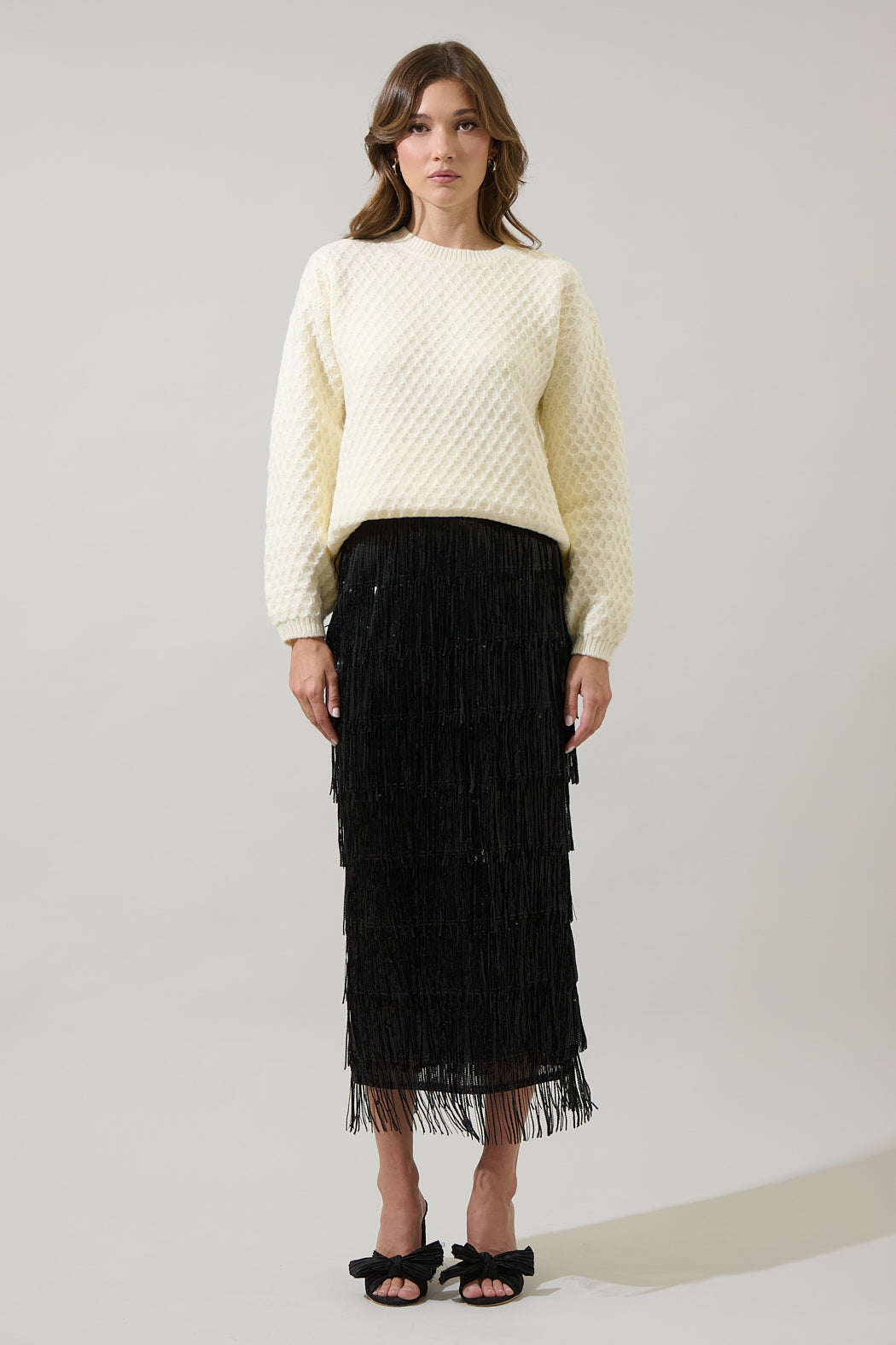 Estery Sequin Maxi Skirt