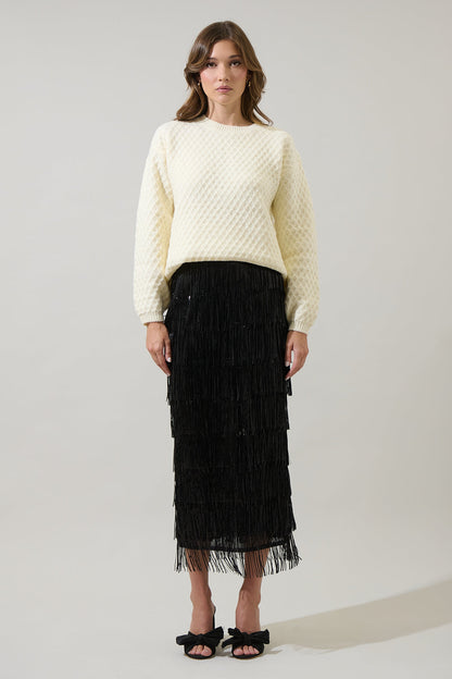 Estery Sequin Maxi Skirt