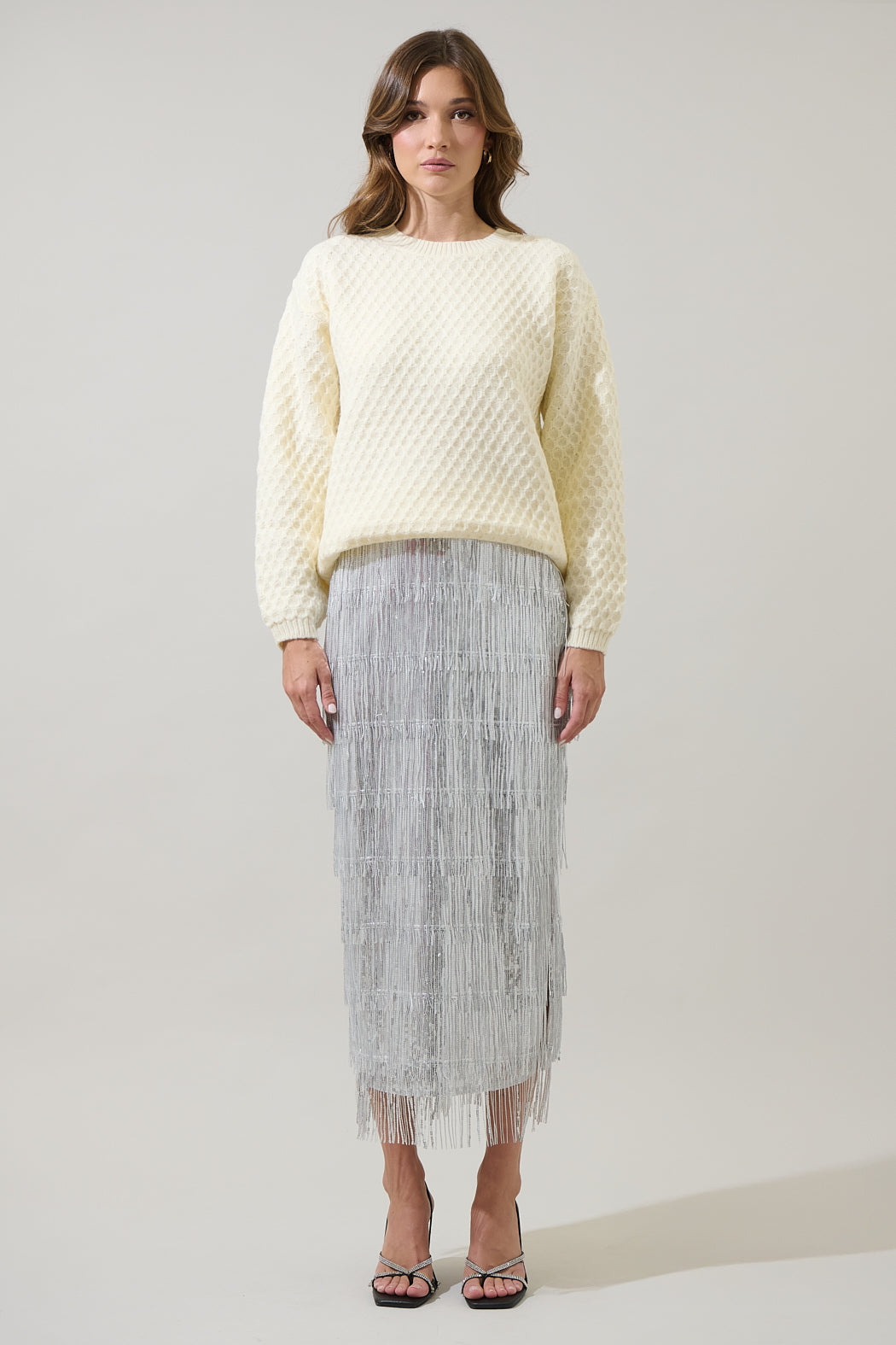 Estery Sequin Maxi Skirt