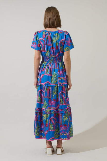 Bally Tropical Ernie Tiered Maxi Dress