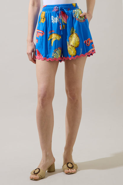 Alanie Tropical Halle Drawstring Shorts