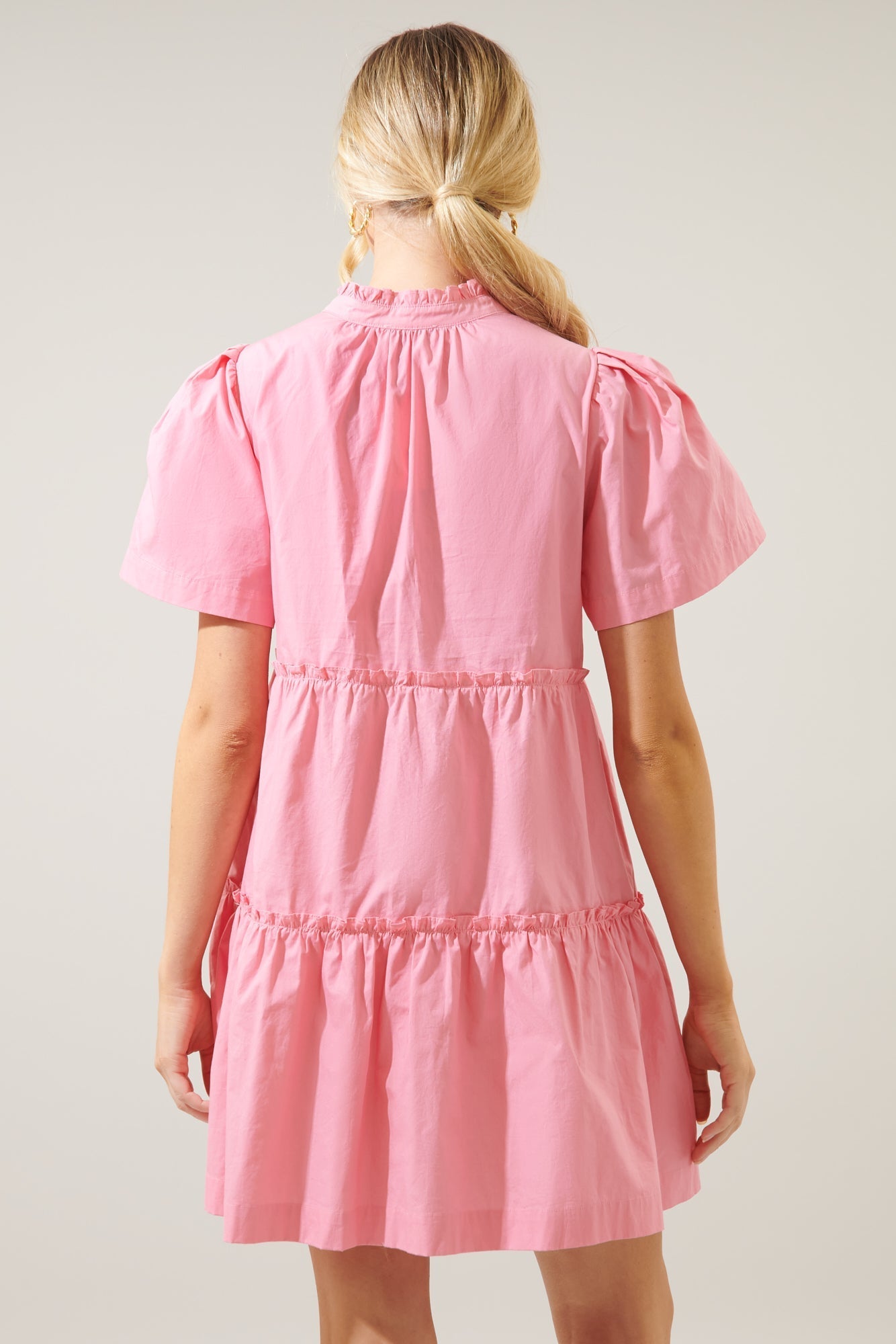 Amelia Tiered Babydoll Short Sleeve Dress