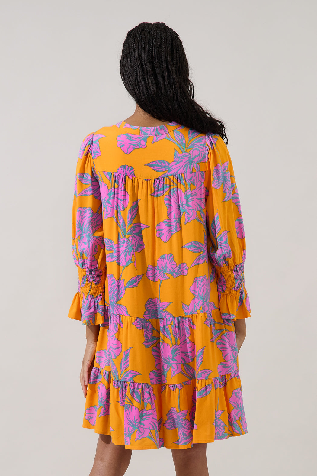 Anamy Shift Mini Dress Floral