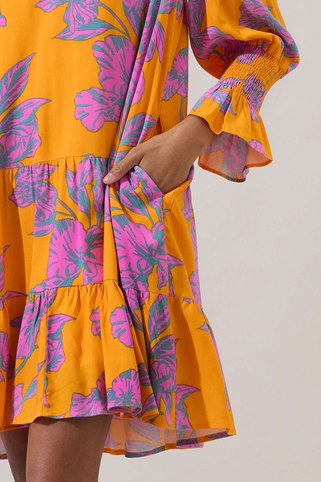 Anamy Shift Mini Dress Floral
