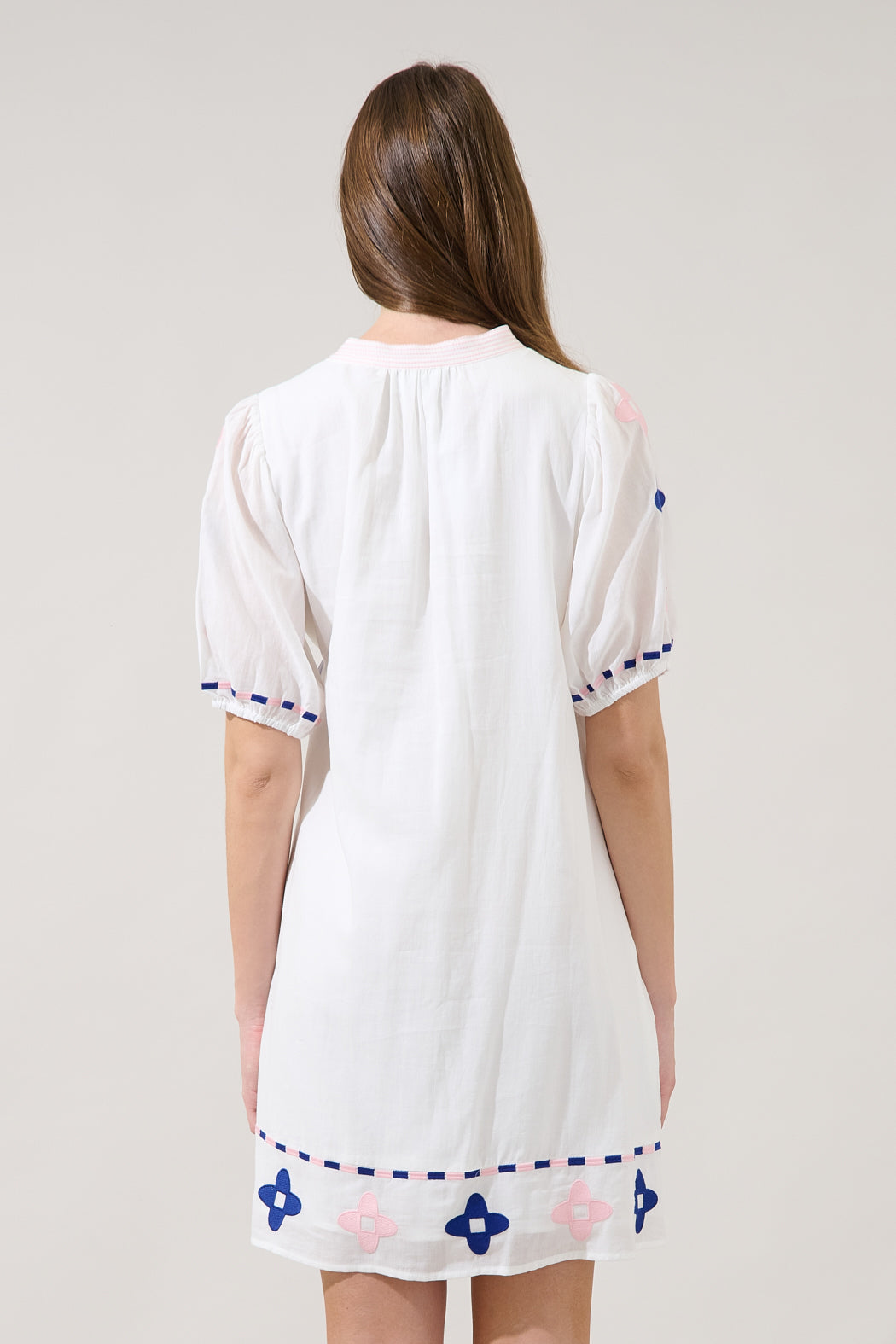 Dervina Embroidered Shift Mini Dress