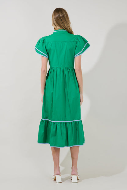 Davie Button Down Midi Dress
