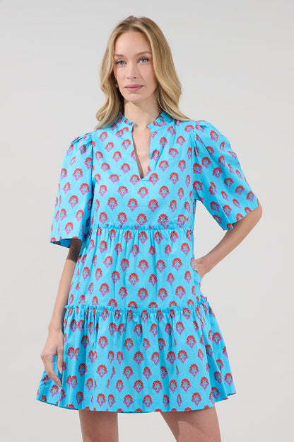 Dixie Split Neck Shift Dress Floral