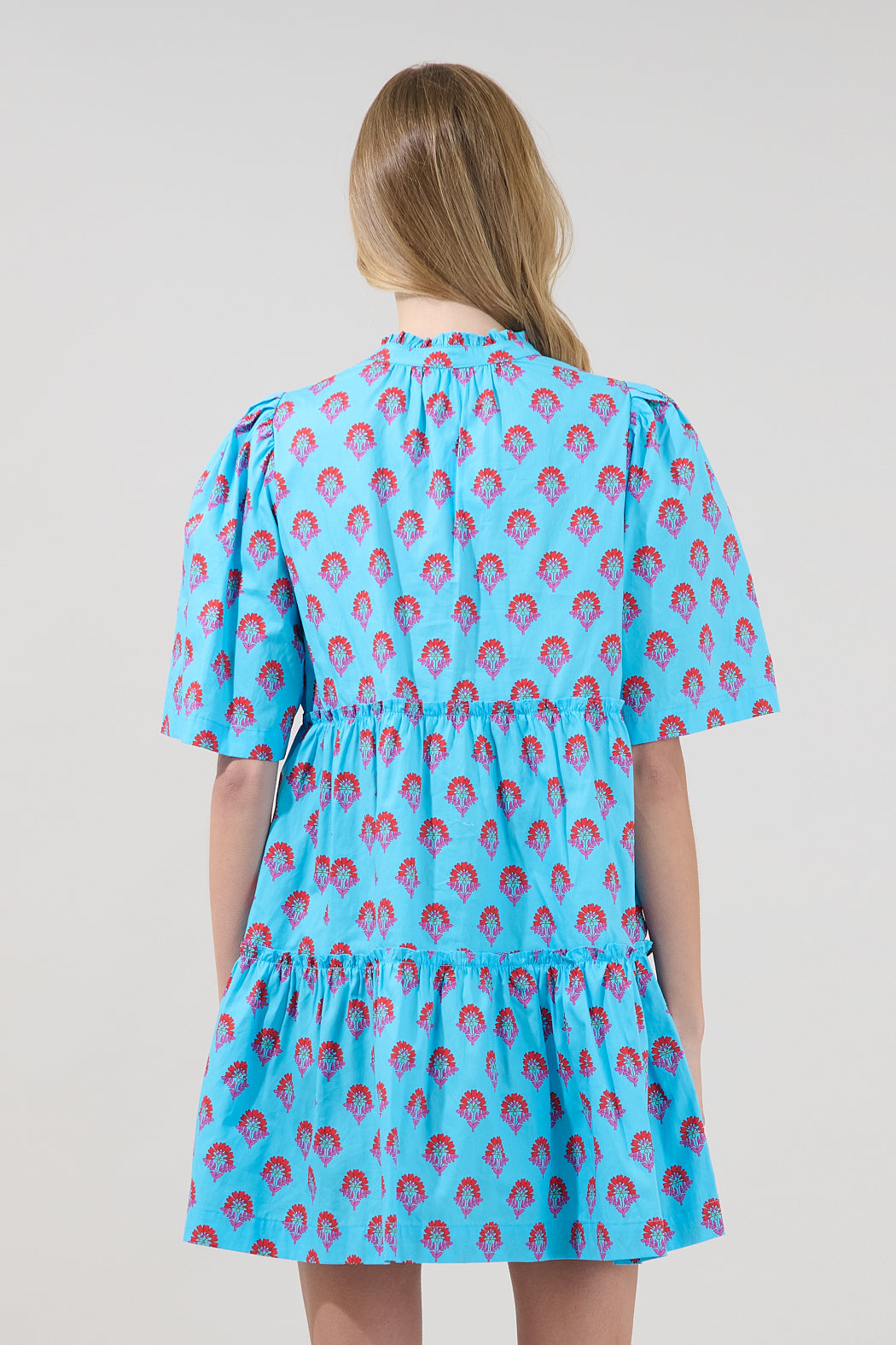 Dixie Split Neck Shift Dress Floral