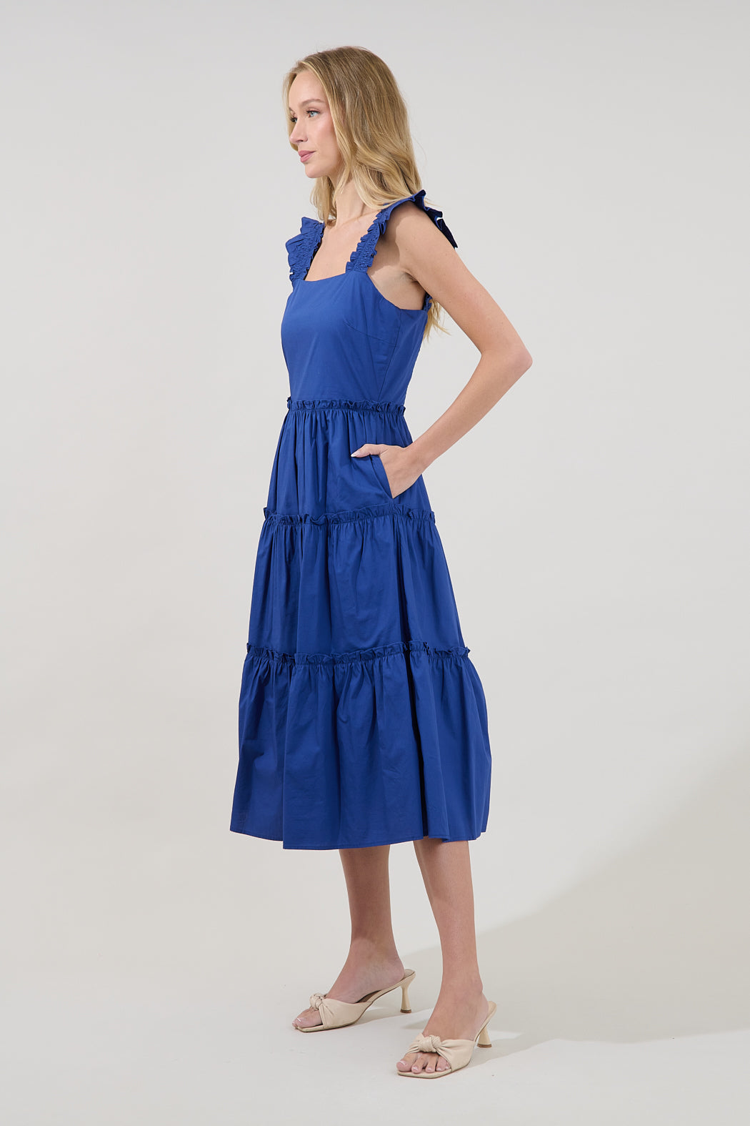 Aurie Tiered Midi Dress