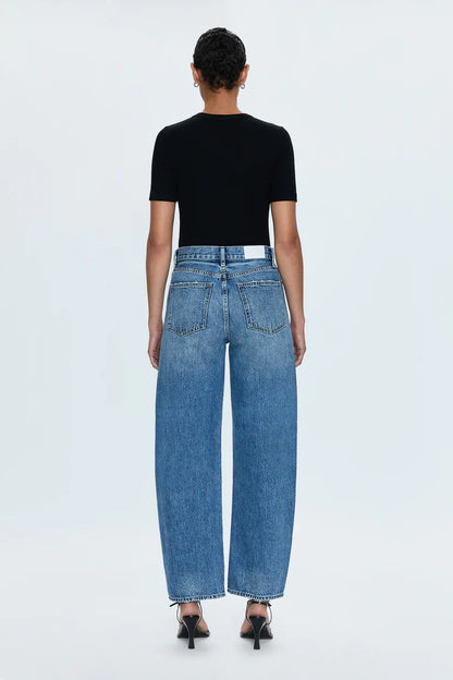 PISTOLA Wes High Rise Barrel Jean