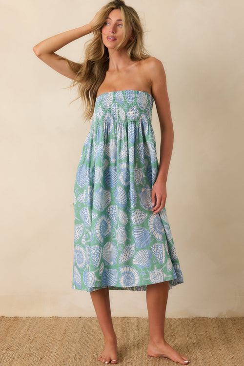 Paradisa Siesta Key Oceana Blue Multi Convertible Skirt Dress