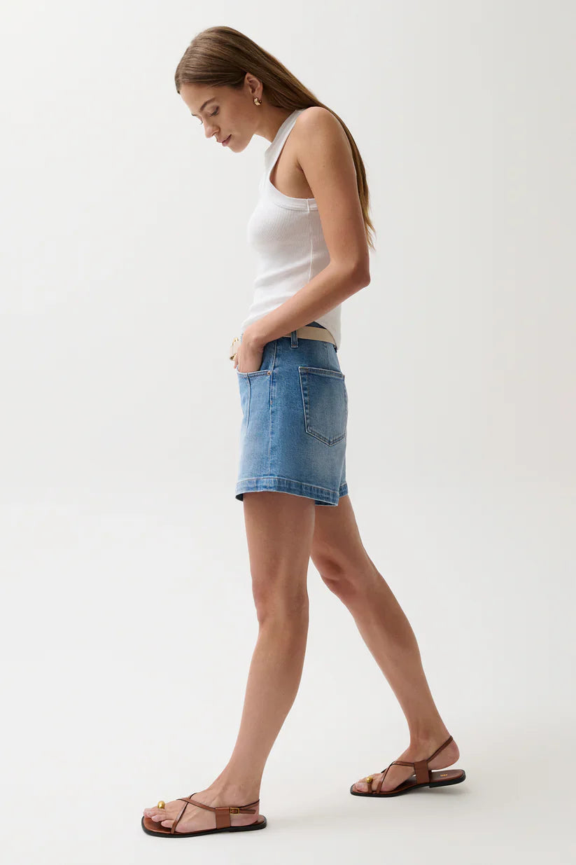 PISTOLA Aoki High Rise A-Line Short