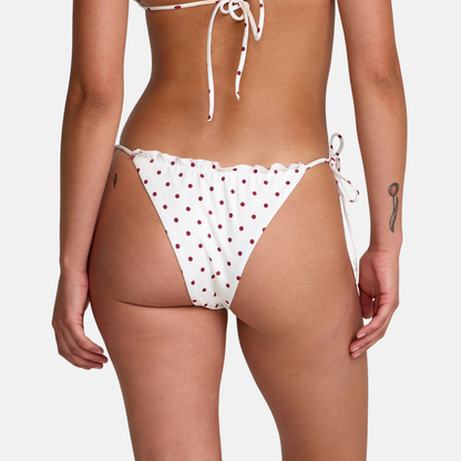 RVCA Dot Ruffle Skimpy Tie Bikini Bottoms