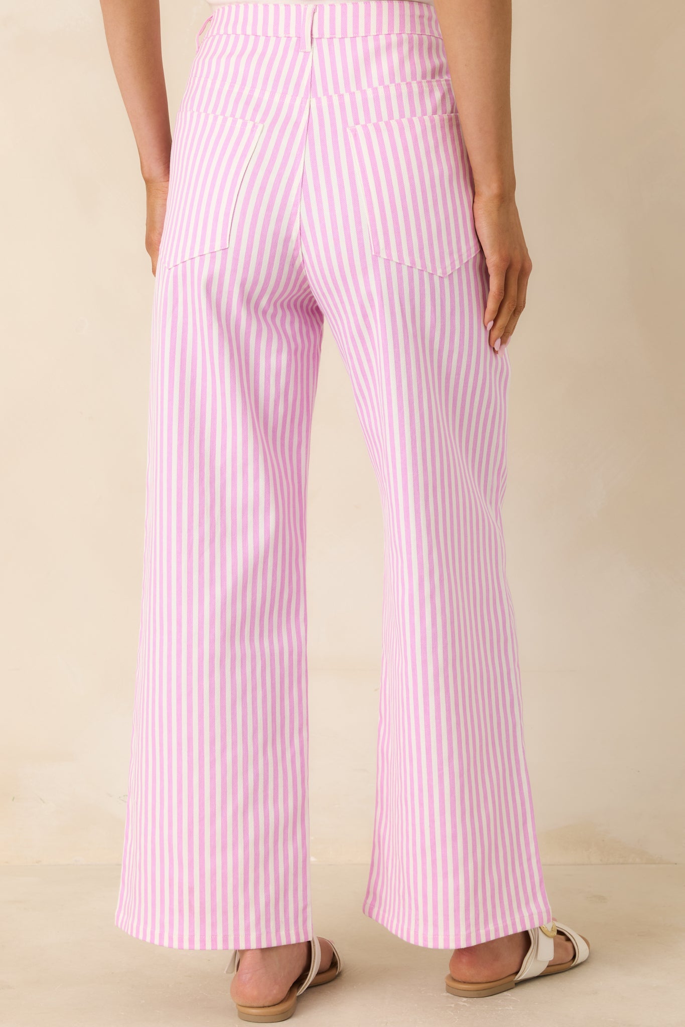 Let’s Get Noticed Pink Stripe Cotton Pants