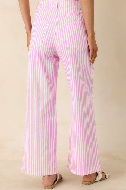 Let’s Get Noticed Pink Stripe Cotton Pants