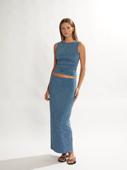 Mia Skirt Marine Blue