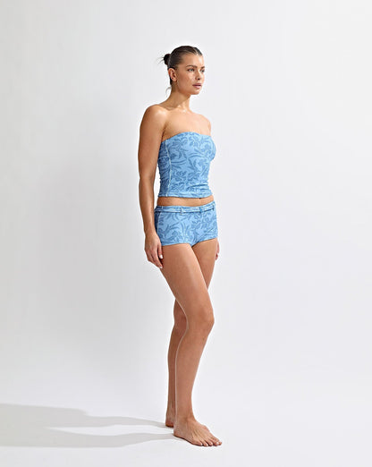 Nali Strapless Top Blue Sol