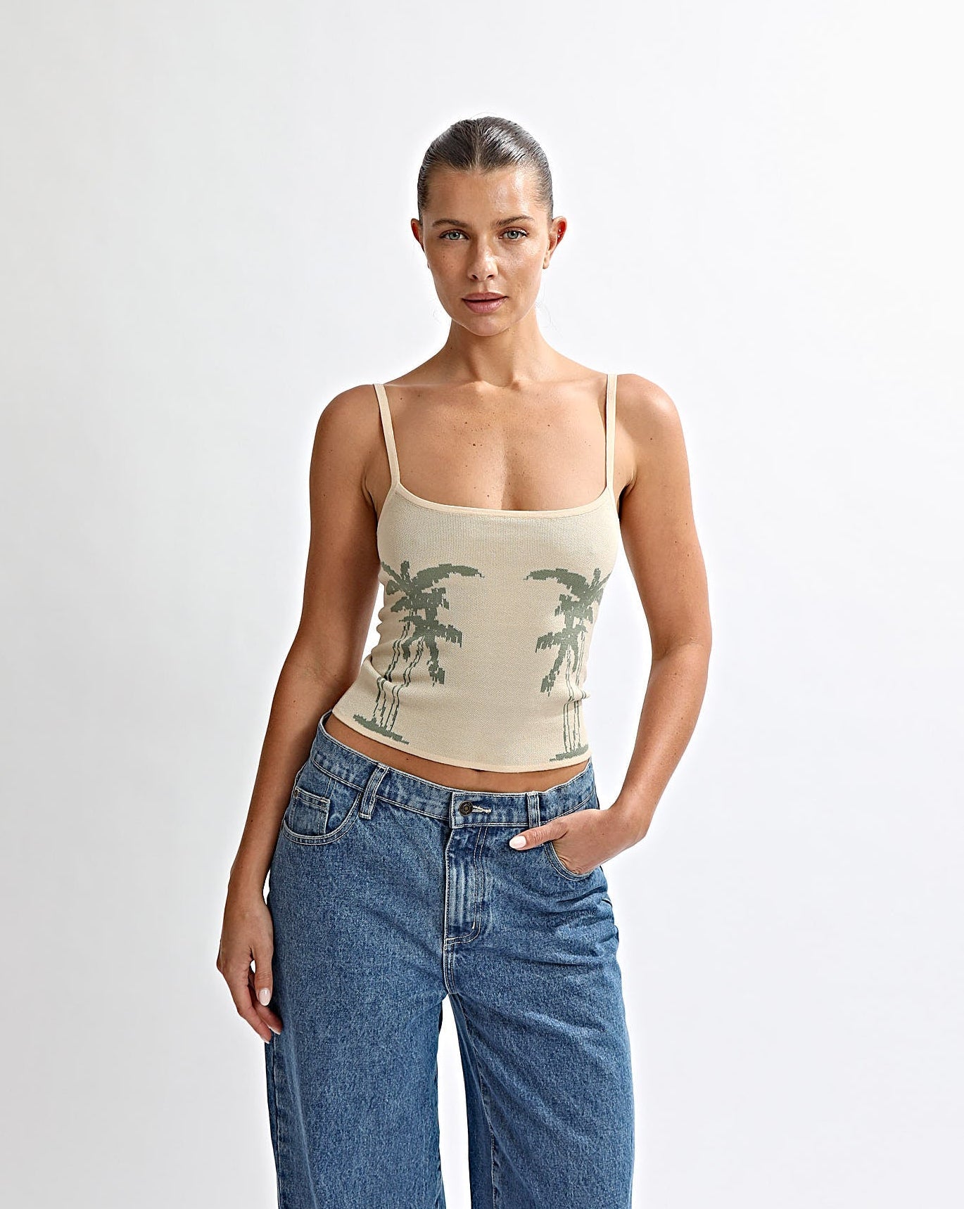 Cali Knit Tank Sand