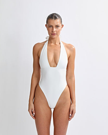 Cabo Halter One Piece Off White