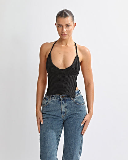 Uma Knit Top Black