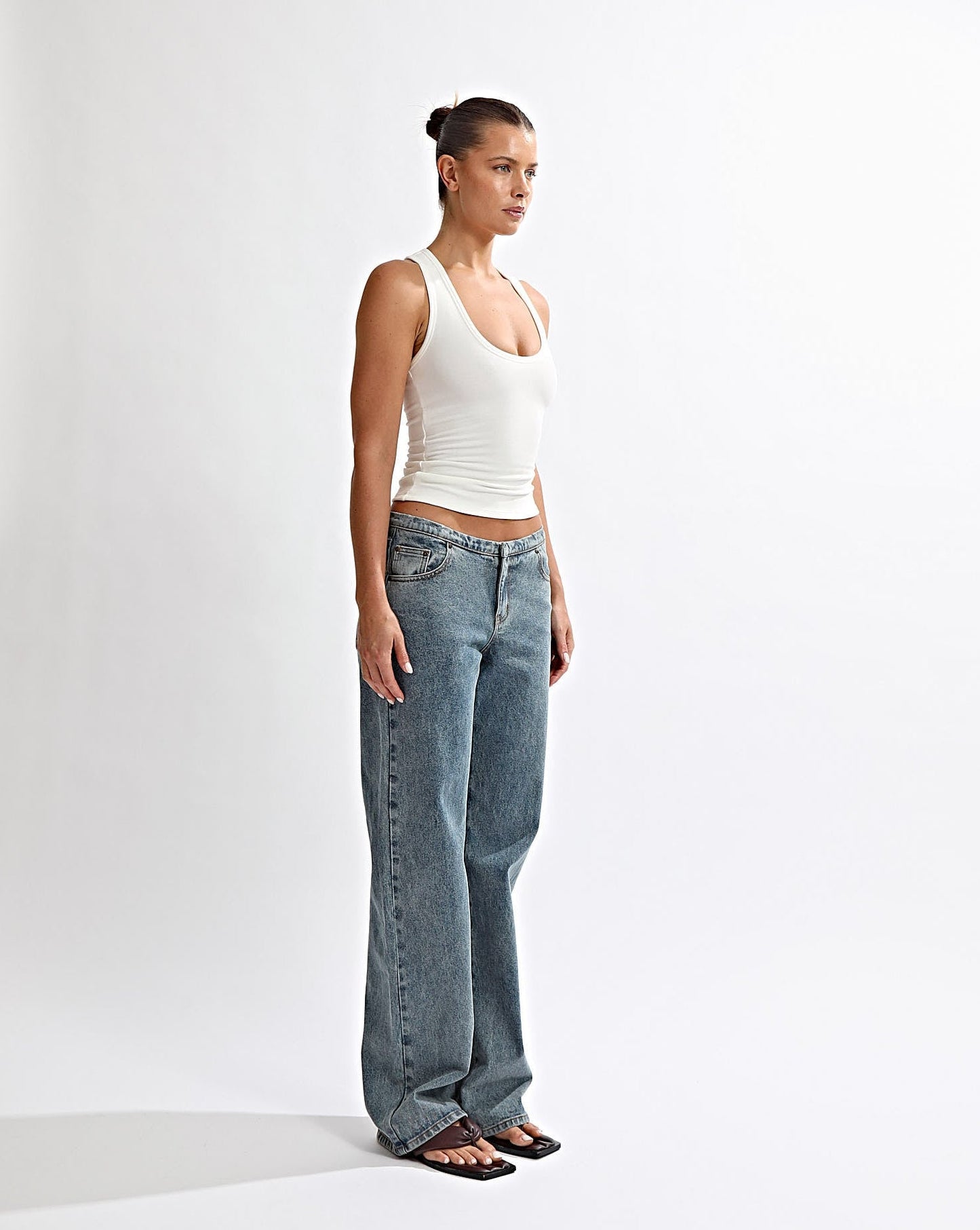 Ashton Jeans Classic Blue Cropped