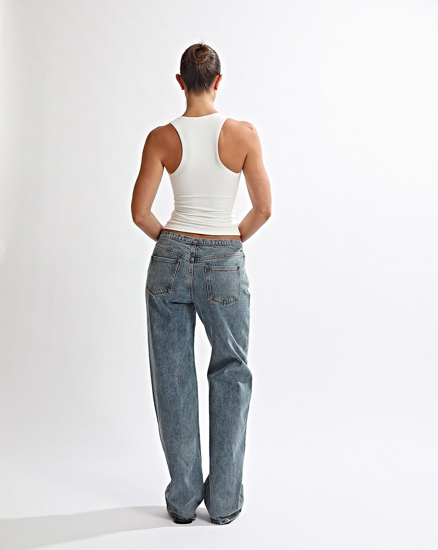 Ashton Jeans Classic Blue Cropped