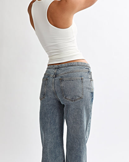 Ashton Jeans Classic Blue Cropped